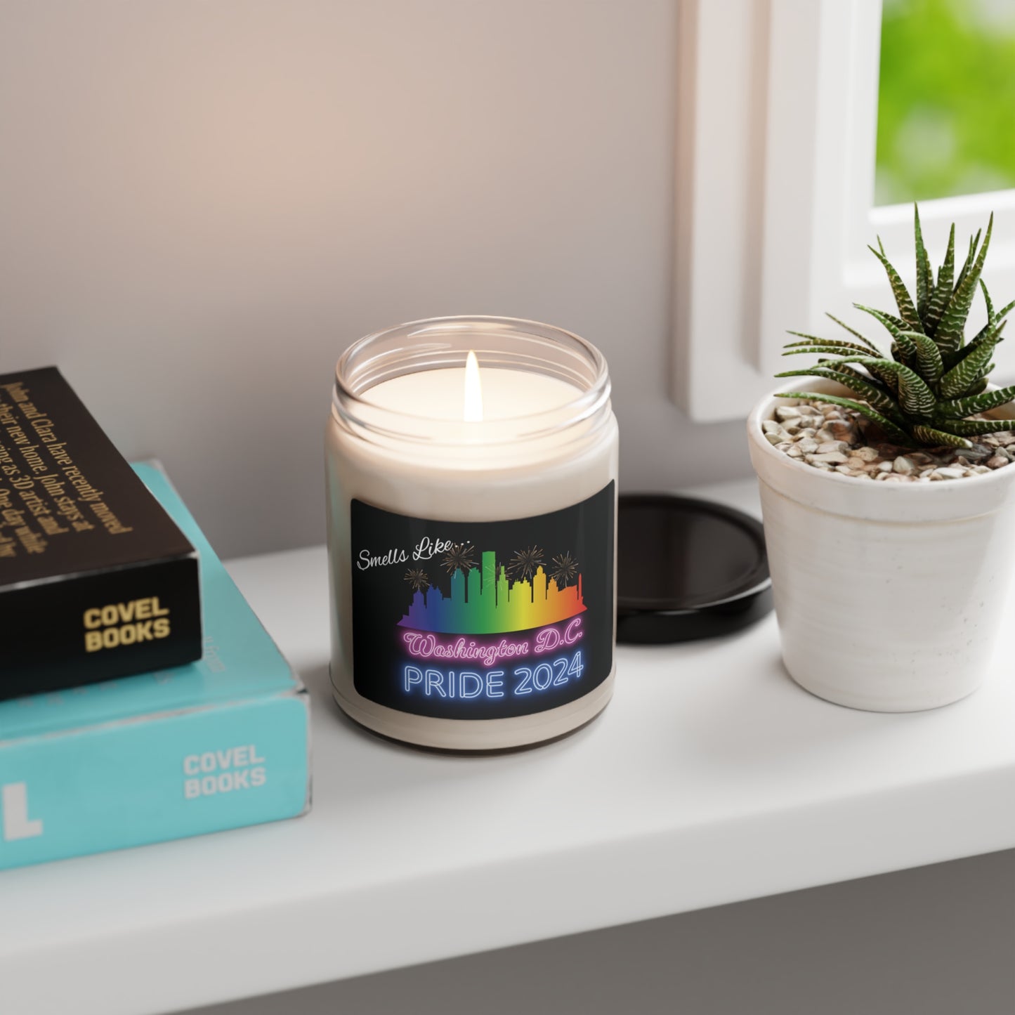 Smells Like Washington D.C Pride 2024 9 oz Scented Soy Candle - Pride Parade Souvenir or Gift - LGBTQ+