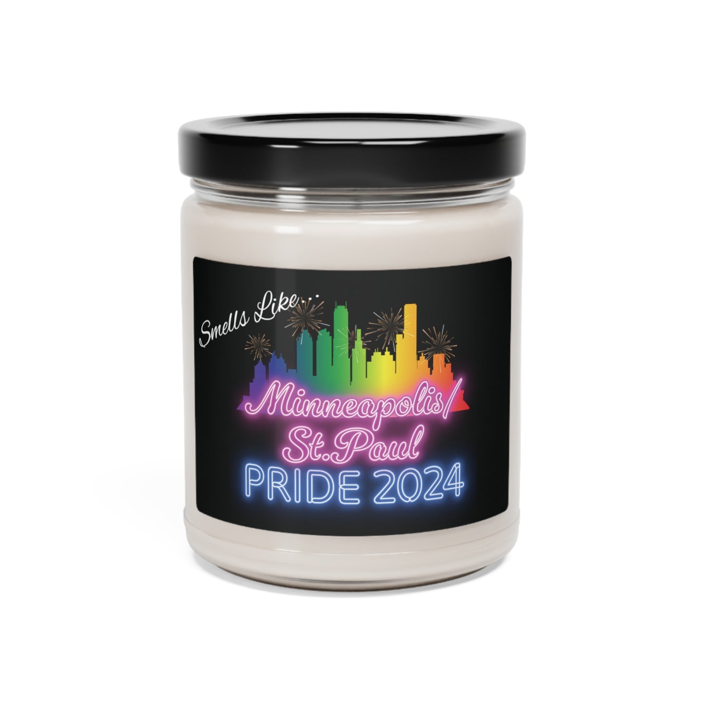 Smells Like Minneapolis St. Paul Pride 2024 9 oz Scented Soy Candle - Pride Parade Souvenir or Gift - LGBTQ+