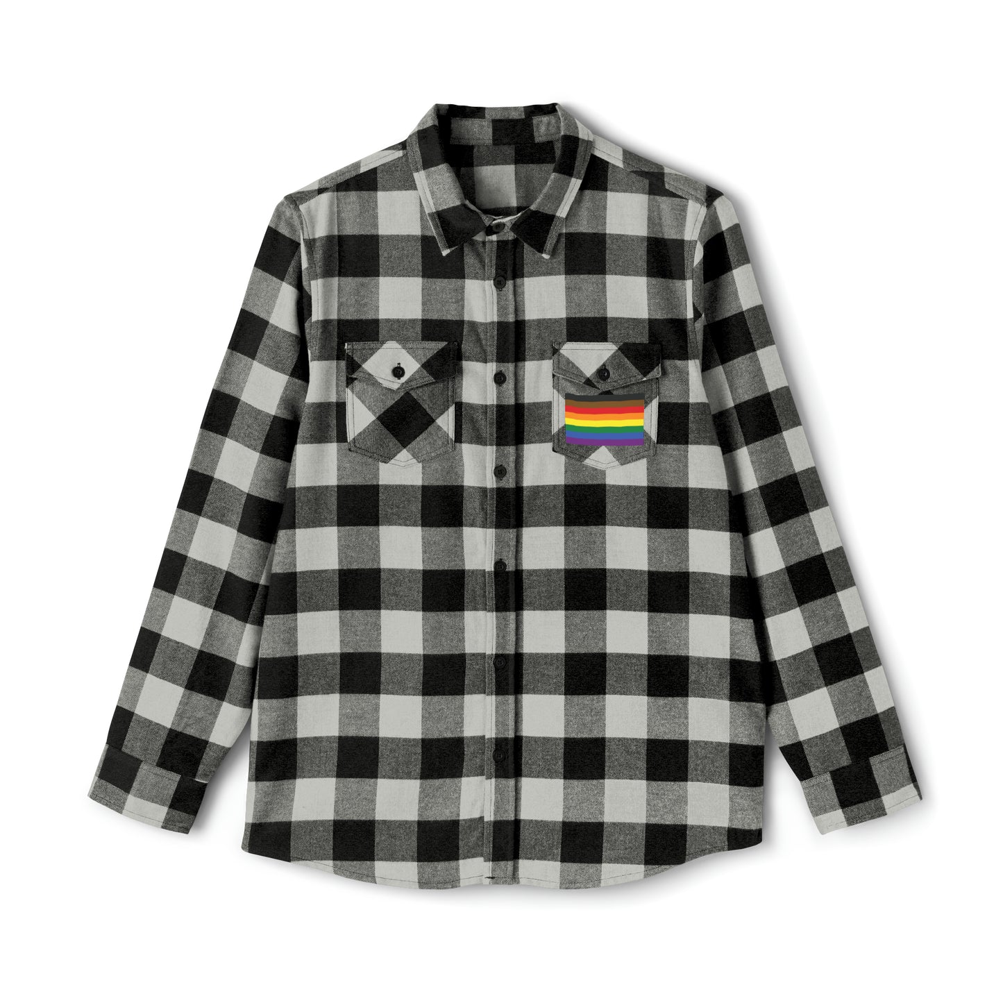 Gay LGBTQ Pride Flag Unisex Flannel Shirt