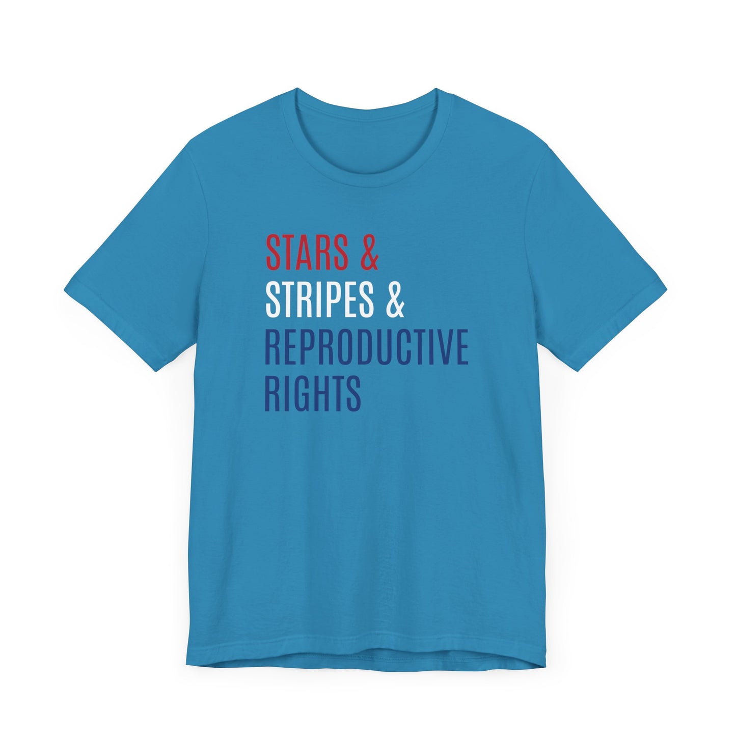 Stars, Stripes, Reproductive Rights Unisex T-Shirt - Red White Blue Patriotic Shirt - Pro-Choice - Women's Rights