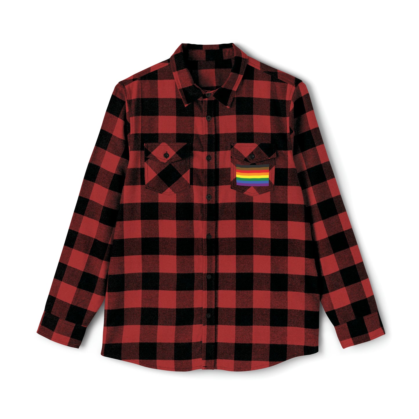 Gay LGBTQ Pride Flag Unisex Flannel Shirt