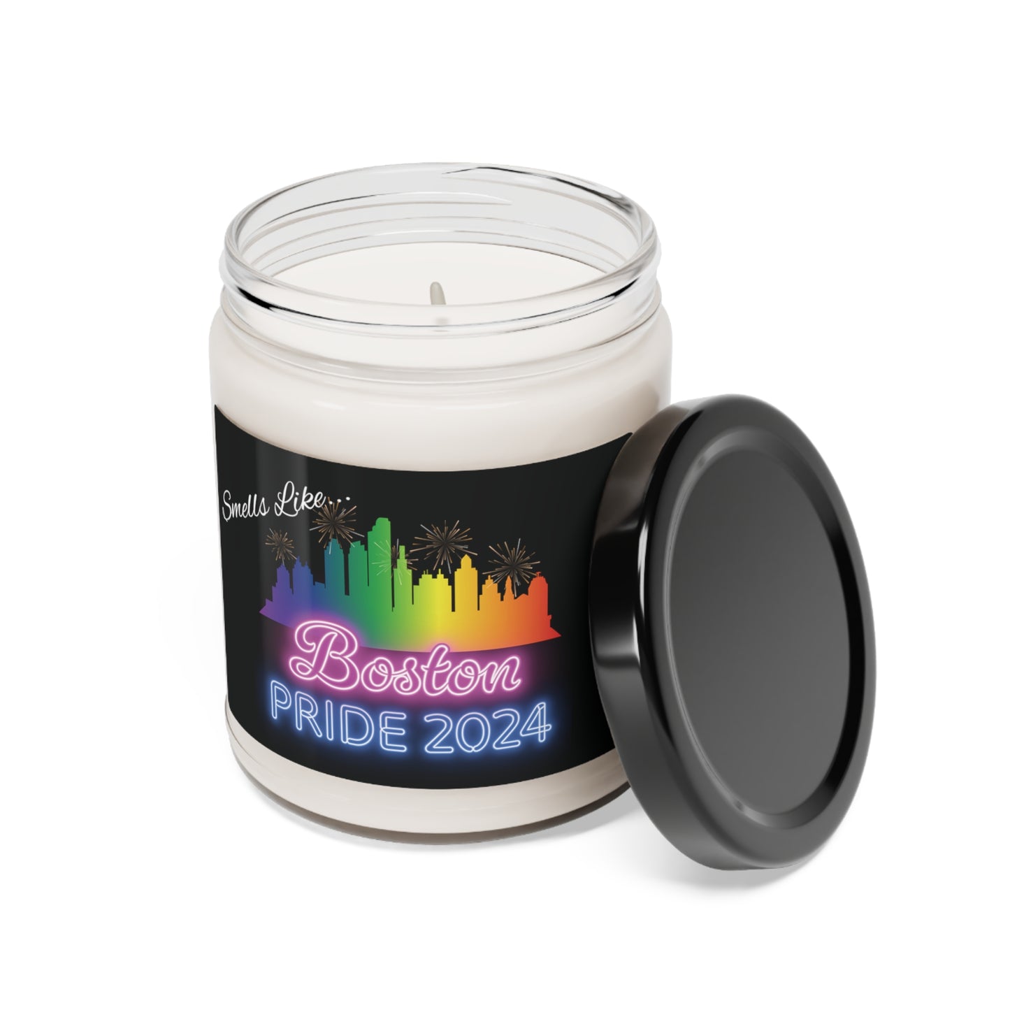 Smells Like Boston Pride 2024 9 oz Scented Soy Candle - Pride Parade Souvenir or Gift - LGBTQ+