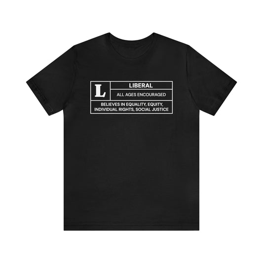 Funny Liberal Ratings Unisex Jersey Short Sleeve T-Shirt