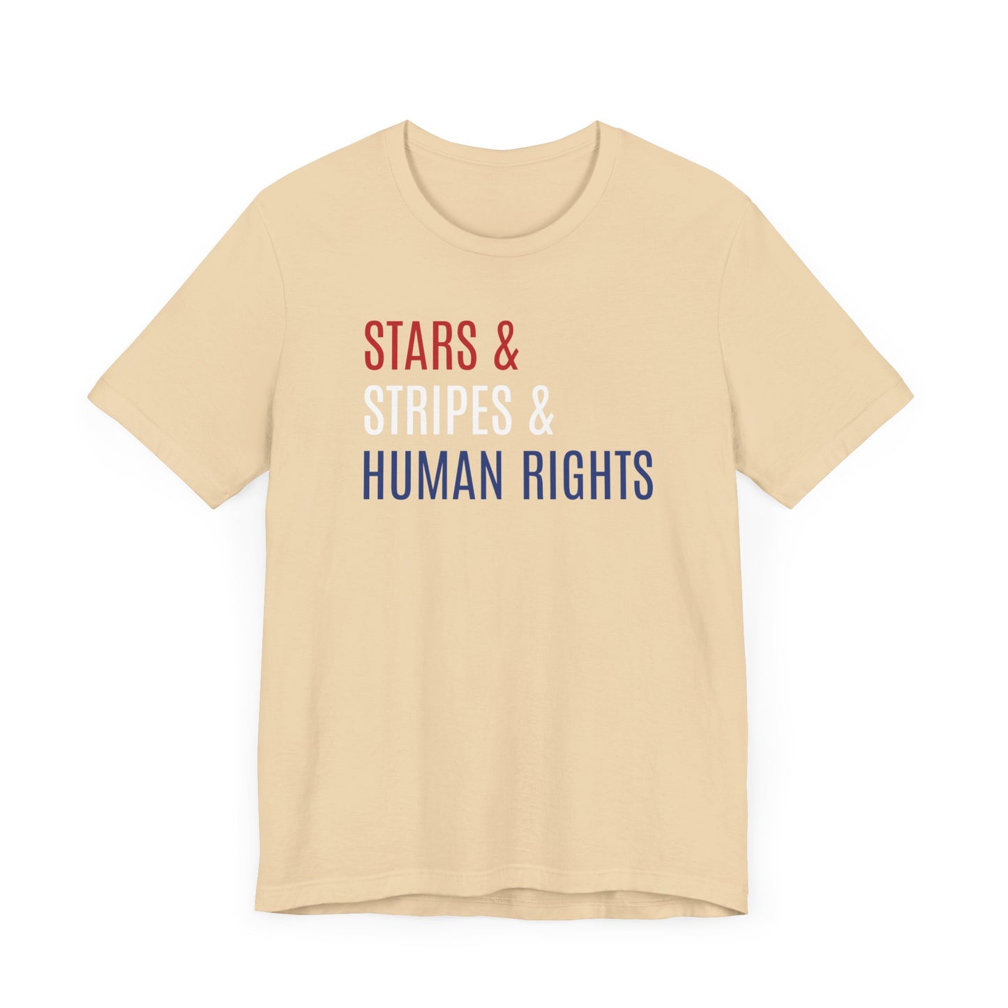 Copy of Stars, Stripes, Human Rights Unisex T-Shirt - Red White Blue Patriotic Shirt - Women, Immigrants, BIPOC