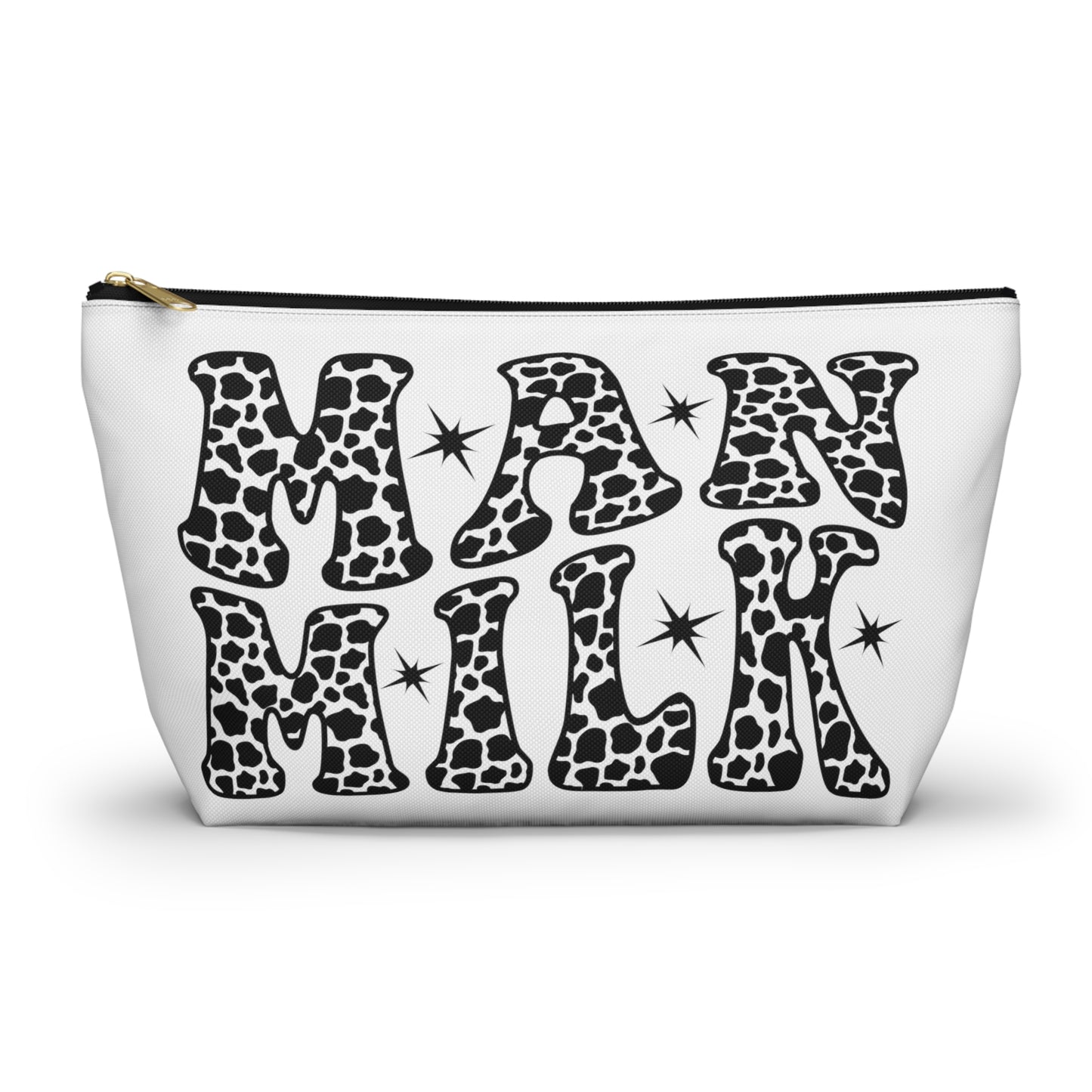 Funny Man Milk Testosterone Storage Bag with T-Bottom - FTM Transition Medication Pouch - Gender Affirming Transgender Gift - Travel or Pride Parade Meds Pouch