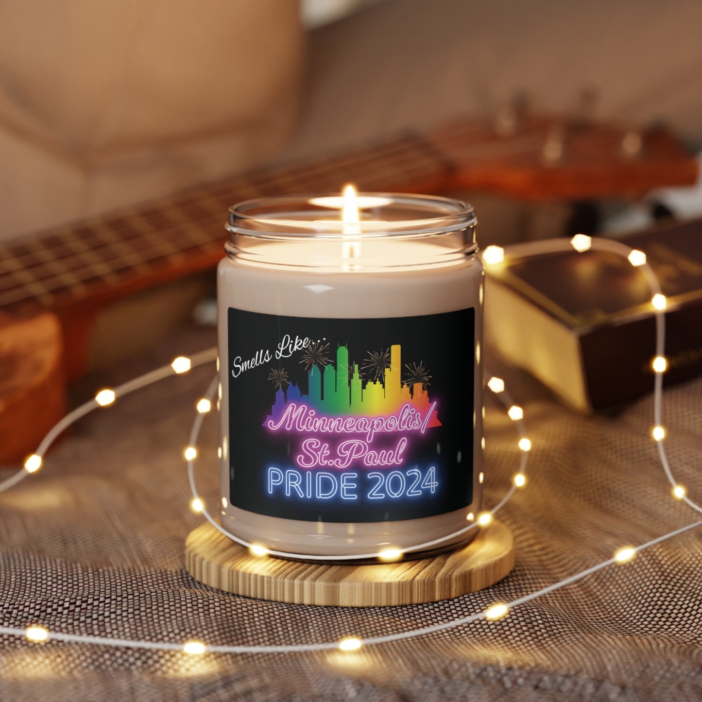 Smells Like Minneapolis St. Paul Pride 2024 9 oz Scented Soy Candle - Pride Parade Souvenir or Gift - LGBTQ+