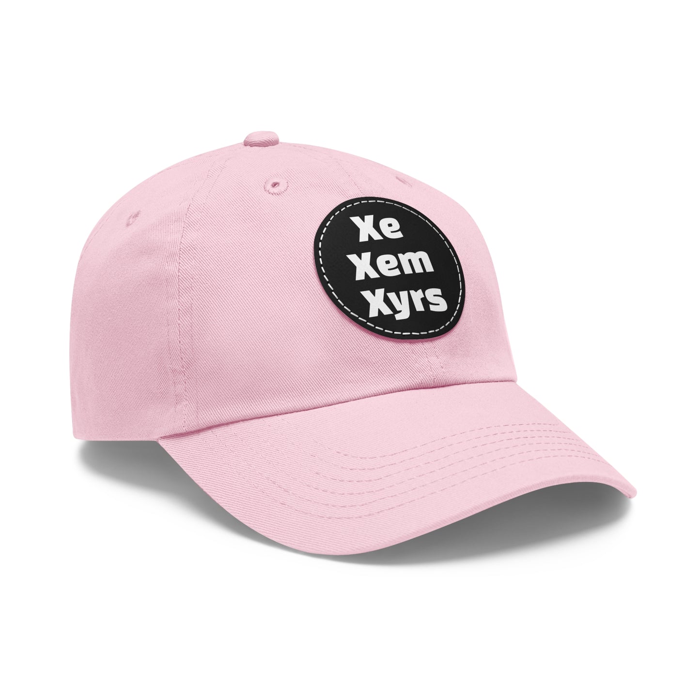 Xe/Xem/Xyrs Xe Xem Xyrs Pronouns Dad Hat with Round Leather Patch