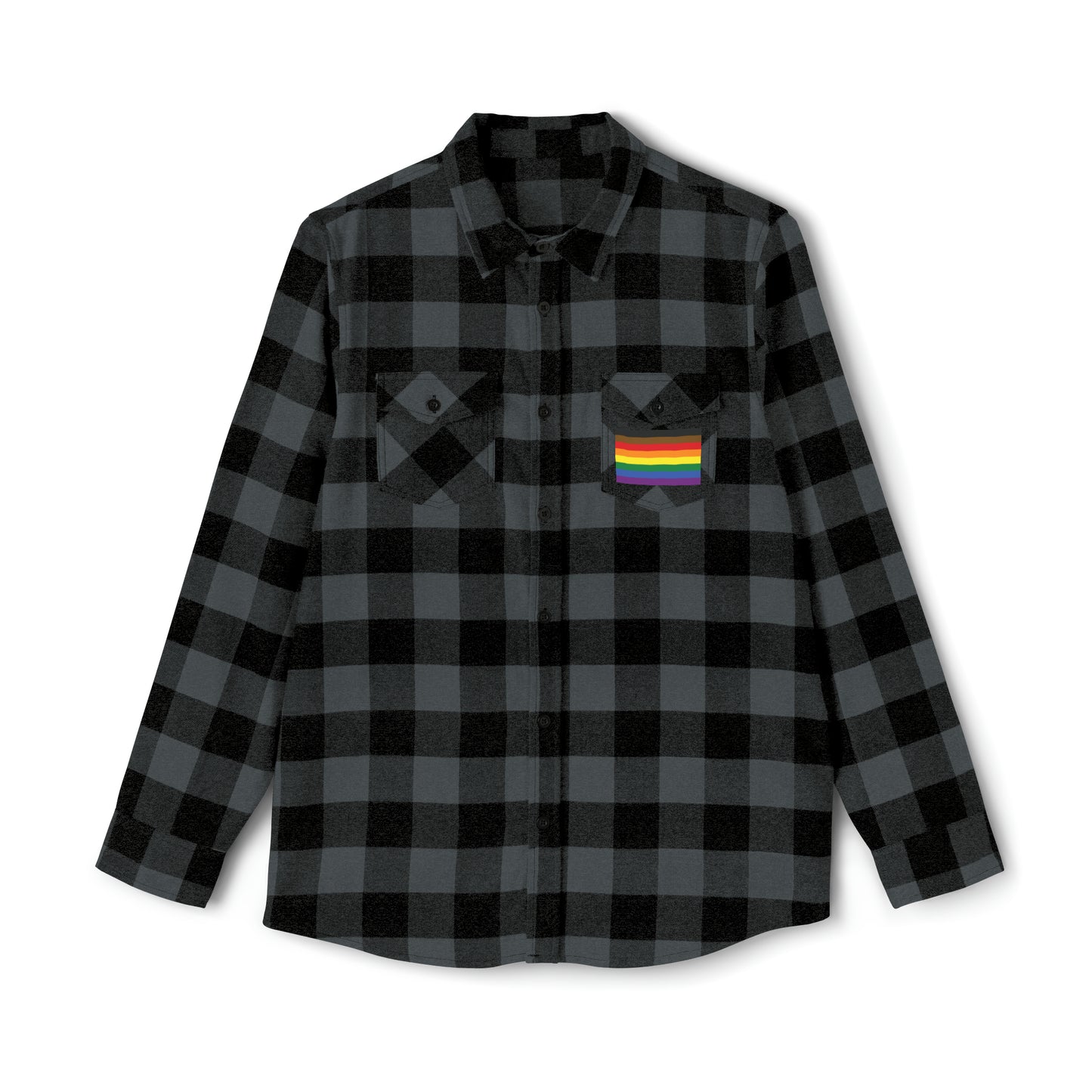 Gay LGBTQ Pride Flag Unisex Flannel Shirt