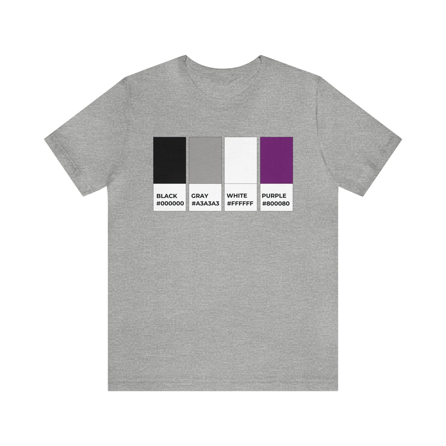 Funny Asexual Pride Flag Pantone Colors Unisex Jersey Short Sleeve T-Shirt