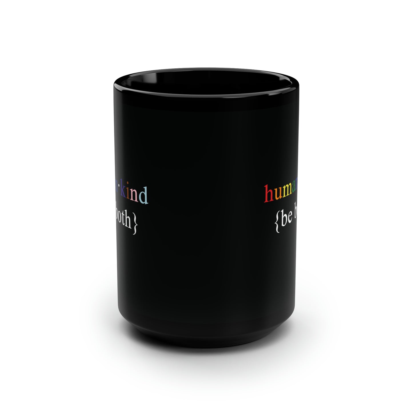 Human Kind Be Both Large Coffee Tea Cup - LGBTQIA Pride Accessory Gift