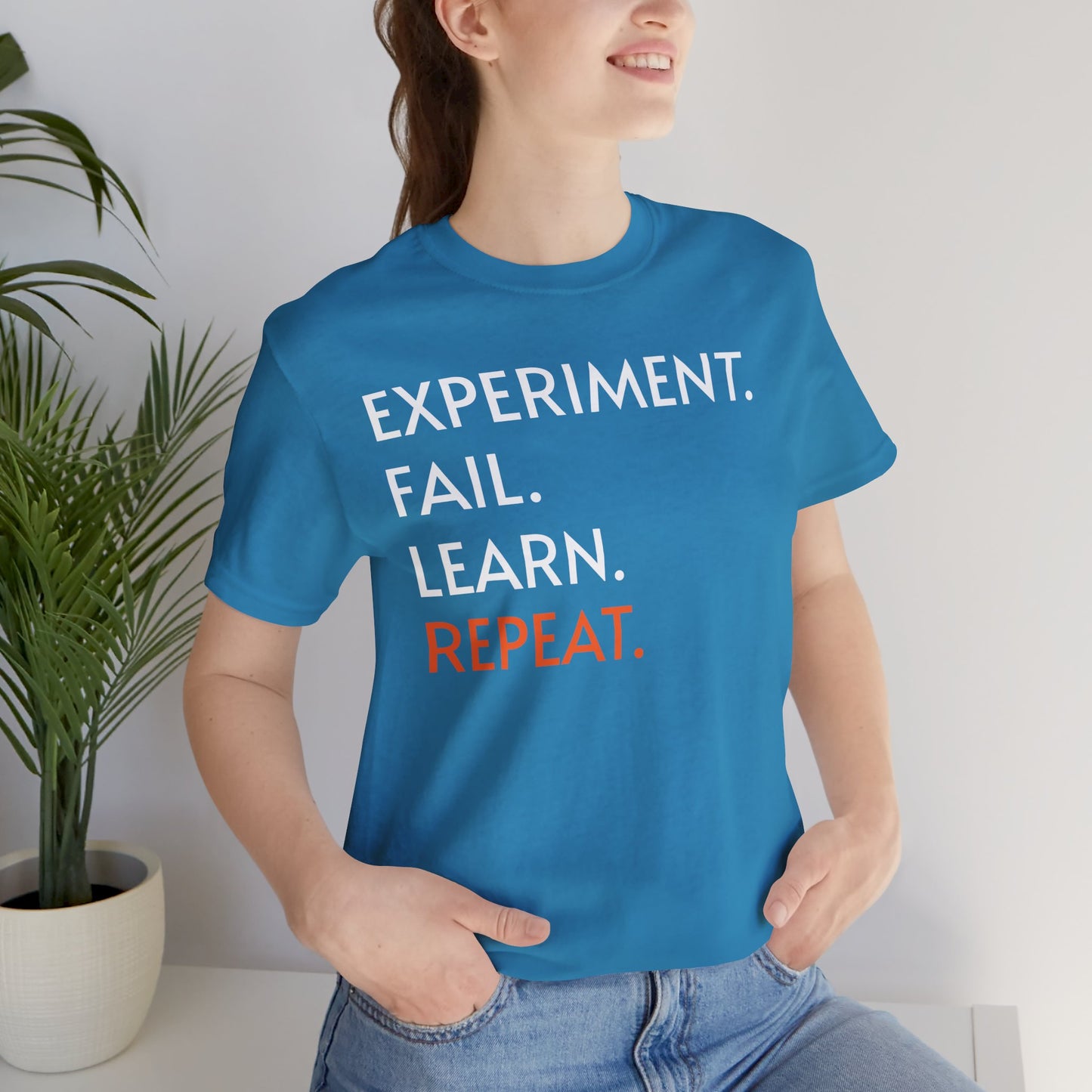 Experiment Fail Learn Repeat Scientific Method Unisex T-Shirt - Science Shirt - Biology Chemistry Science Teacher Appreciation