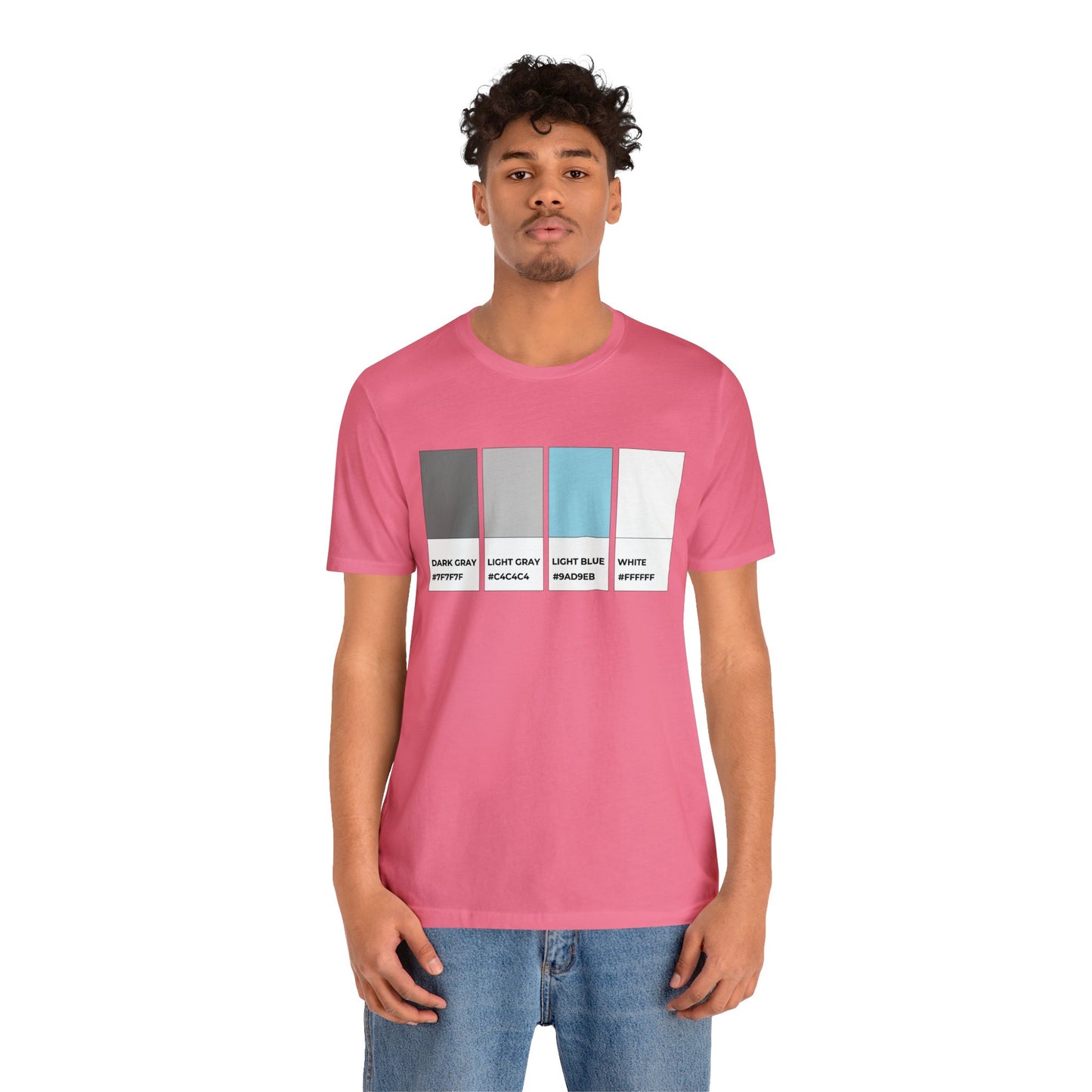 Funny Demiboy Pride Flag Pantone Colors Unisex Jersey Short Sleeve T-Shirt