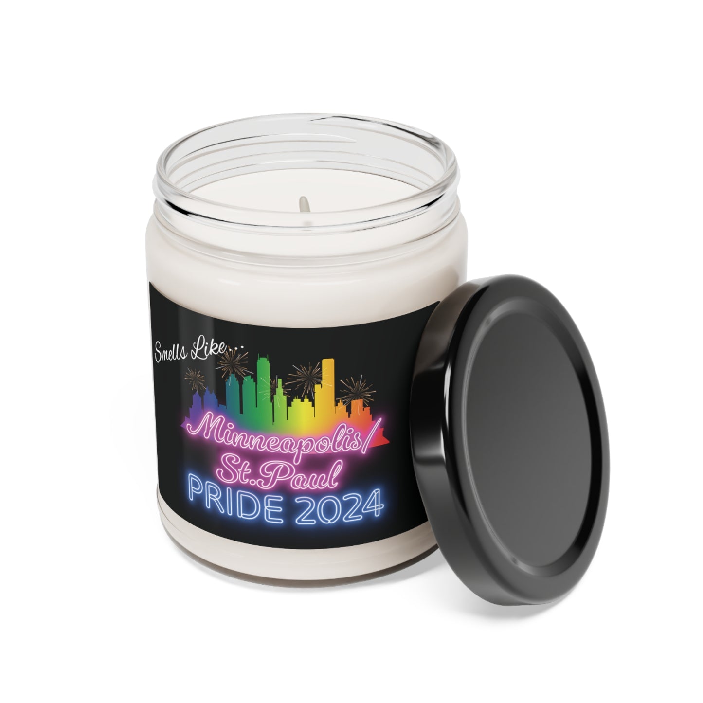 Smells Like Minneapolis St. Paul Pride 2024 9 oz Scented Soy Candle - Pride Parade Souvenir or Gift - LGBTQ+