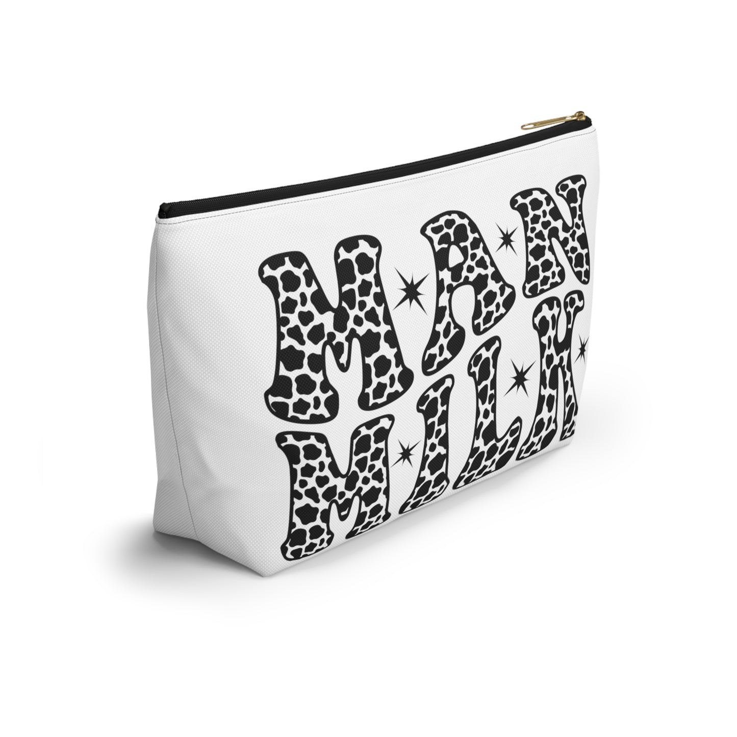 Funny Man Milk Testosterone Storage Bag with T-Bottom - FTM Transition Medication Pouch - Gender Affirming Transgender Gift - Travel or Pride Parade Meds Pouch