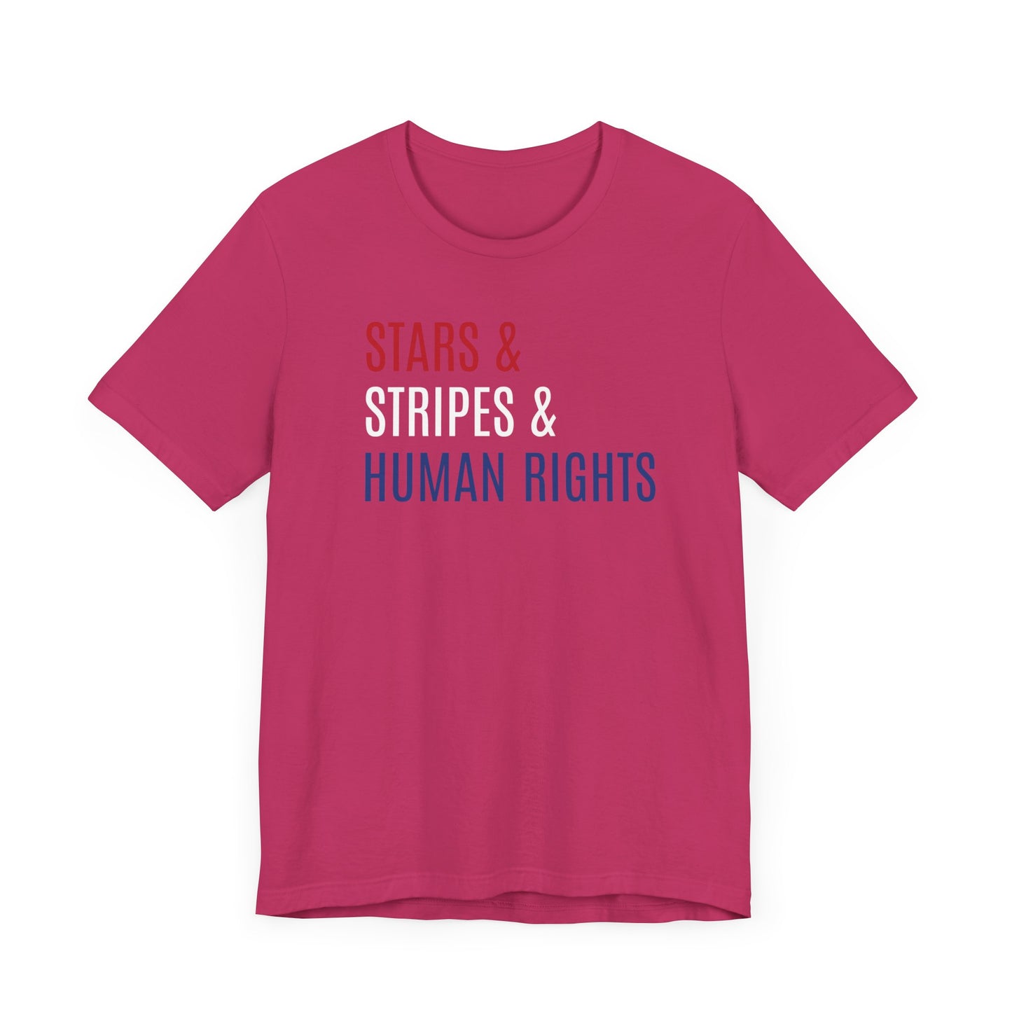 Copy of Stars, Stripes, Human Rights Unisex T-Shirt - Red White Blue Patriotic Shirt - Women, Immigrants, BIPOC