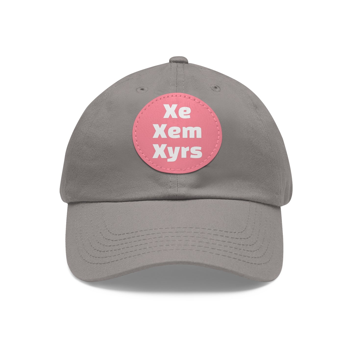 Xe/Xem/Xyrs Xe Xem Xyrs Pronouns Dad Hat with Round Leather Patch