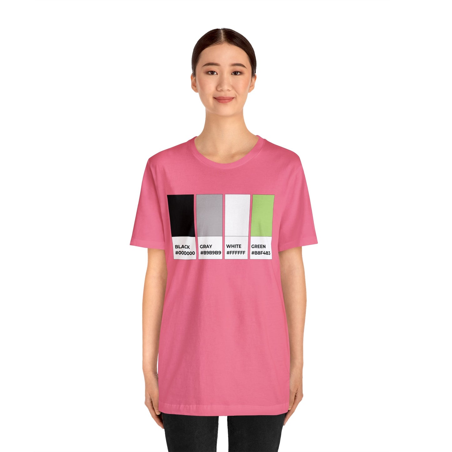 Funny Agender Pride Flag Pantone Colors Unisex Jersey Short Sleeve T-Shirt