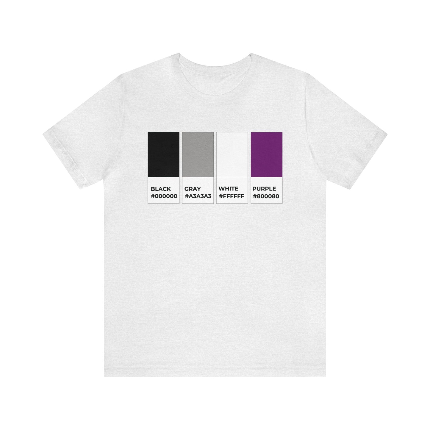 Funny Asexual Pride Flag Pantone Colors Unisex Jersey Short Sleeve T-Shirt