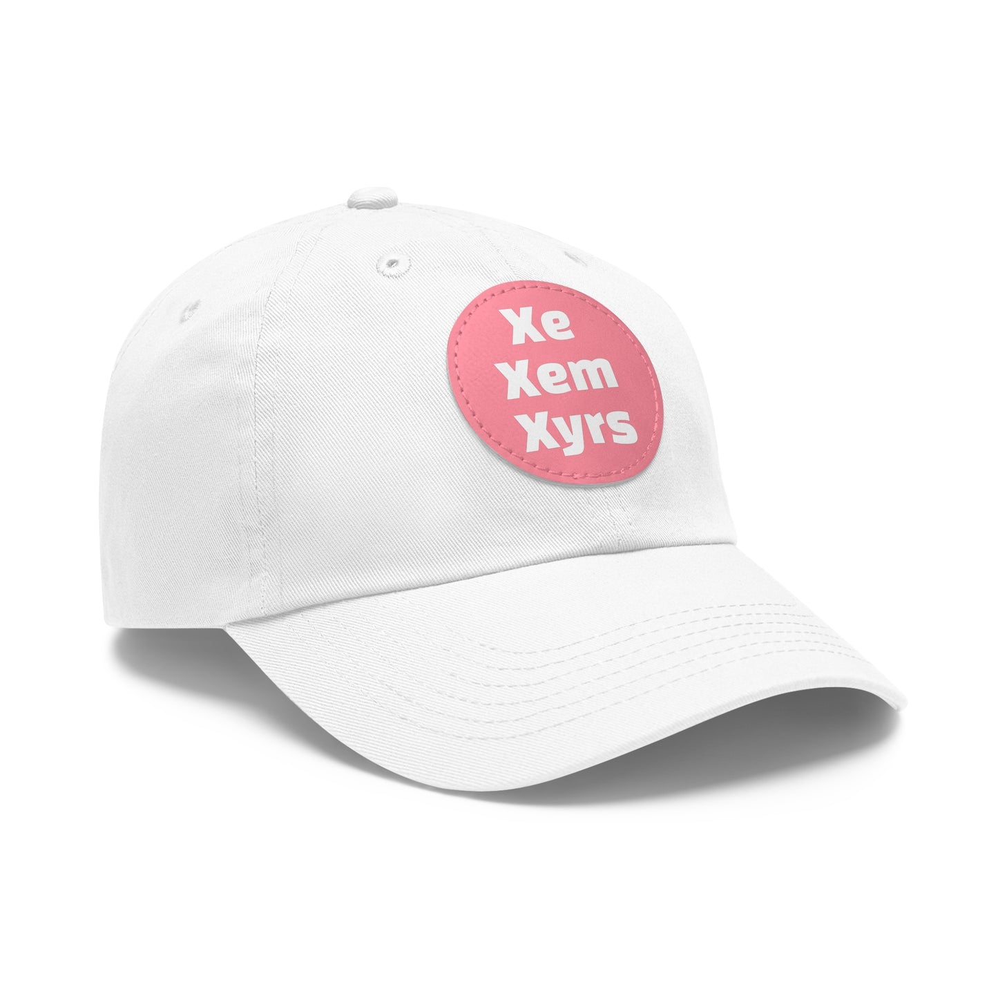 Xe/Xem/Xyrs Xe Xem Xyrs Pronouns Dad Hat with Round Leather Patch