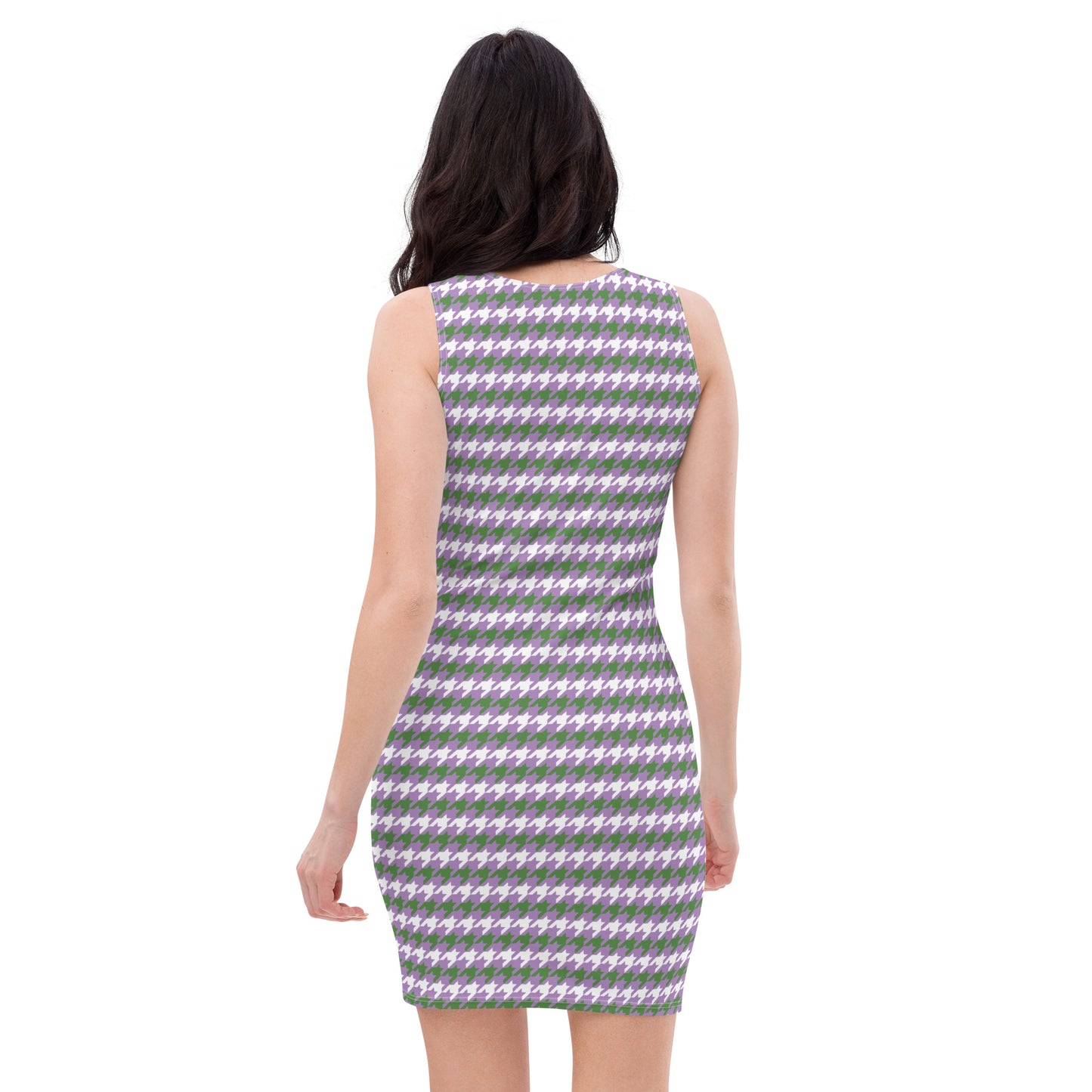 Gender Queer Pride Bodycon Dress - LGBTQIA Purple, White, Green Flag Sexy Fitted Dress - Parade Club Vacation