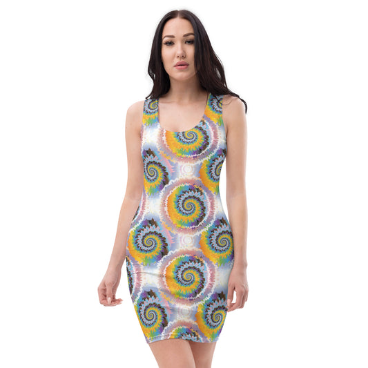 Progress Pride Pride Bodycon Dress - LGBTQIA Red, Orange, Yellow, Green, Rainbow, Purple, Black, Pink and White Flag Sexy Fitted Dress - Parade Club Vacation