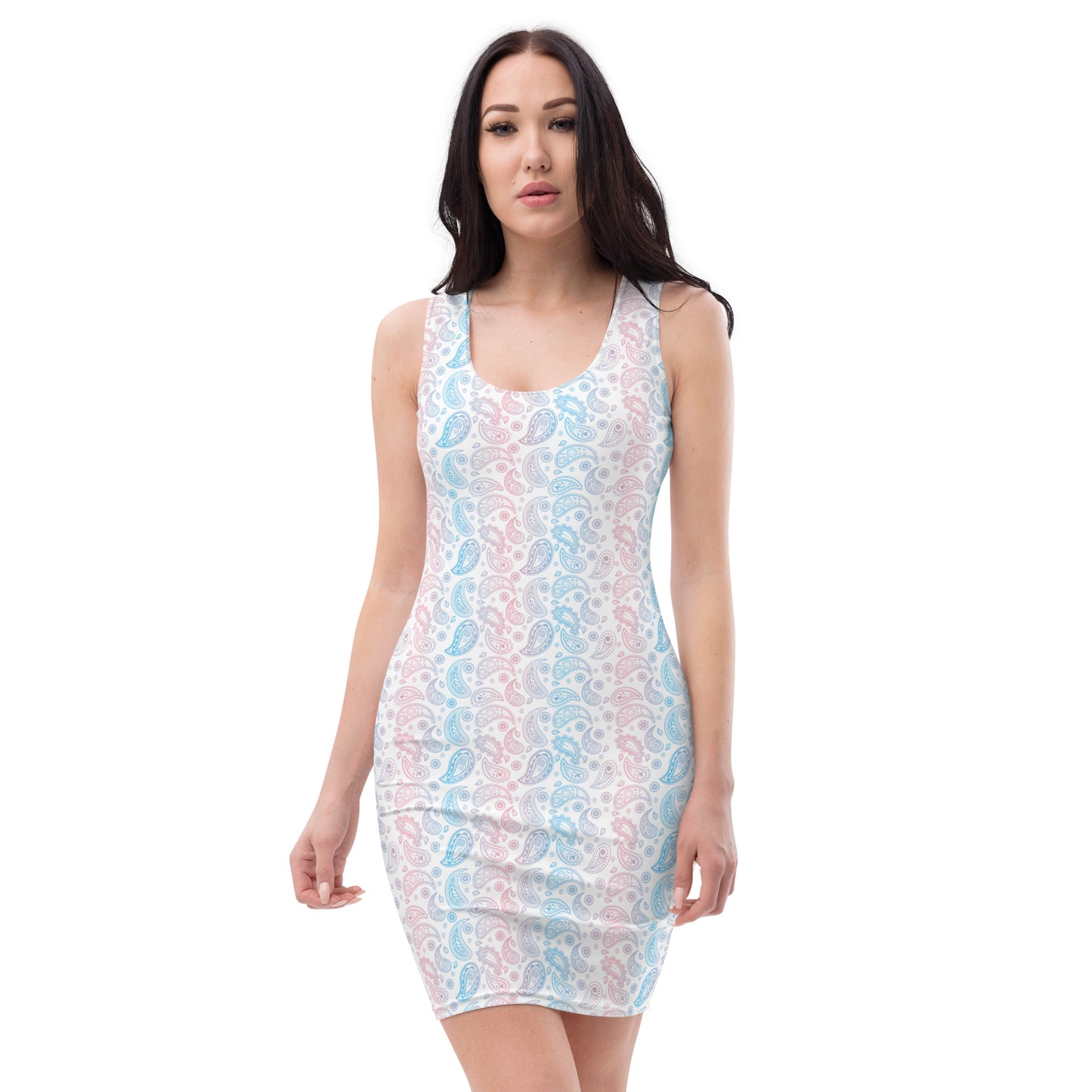 Transgender Pride Bodycon Dress - LGBTQIA Pink White Blue Flag Sexy Fitted Dress - Parade Club Vacation