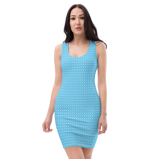 Transgender Pride Bodycon Dress - LGBTQIA Pink White Blue Flag Sexy Fitted Dress - Parade Club Vacation