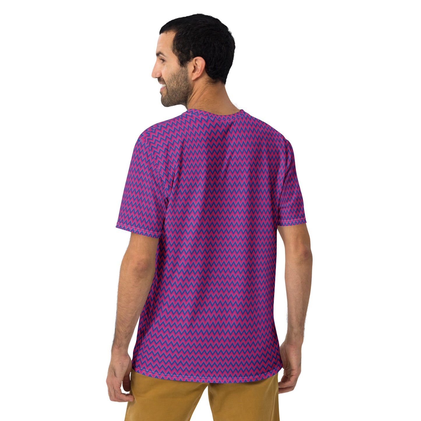 Bisexual Pride Men's Crew Neck T-Shirt Unisex T-Shirt - LGBTQIA Pink, Purple, Blue Flag Shirt - Parade Club Vacation