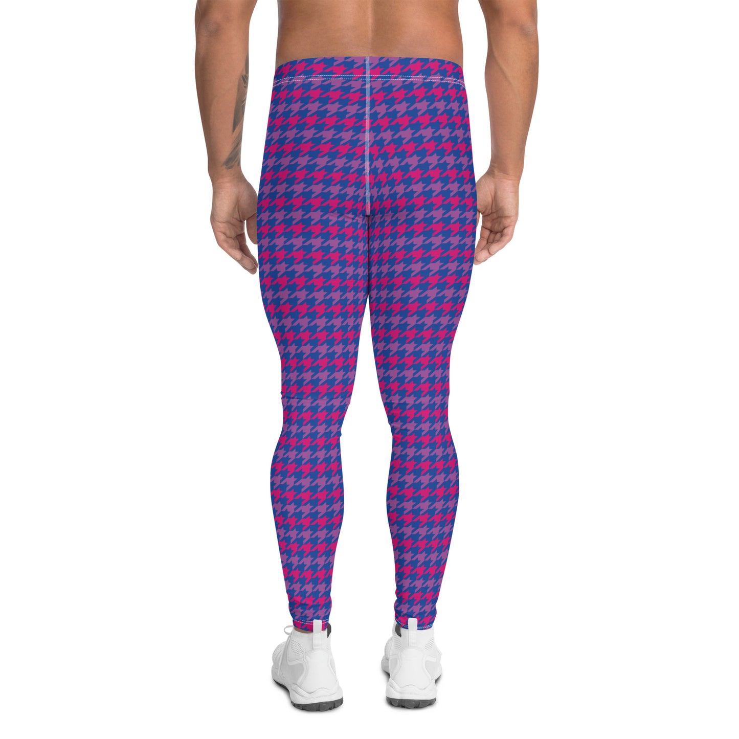 Bisexual Pride Men’s Leggings - LGBTQIA Pink, Purple, Blue Athletic Pants - Parade Club Vacation Running Swimming