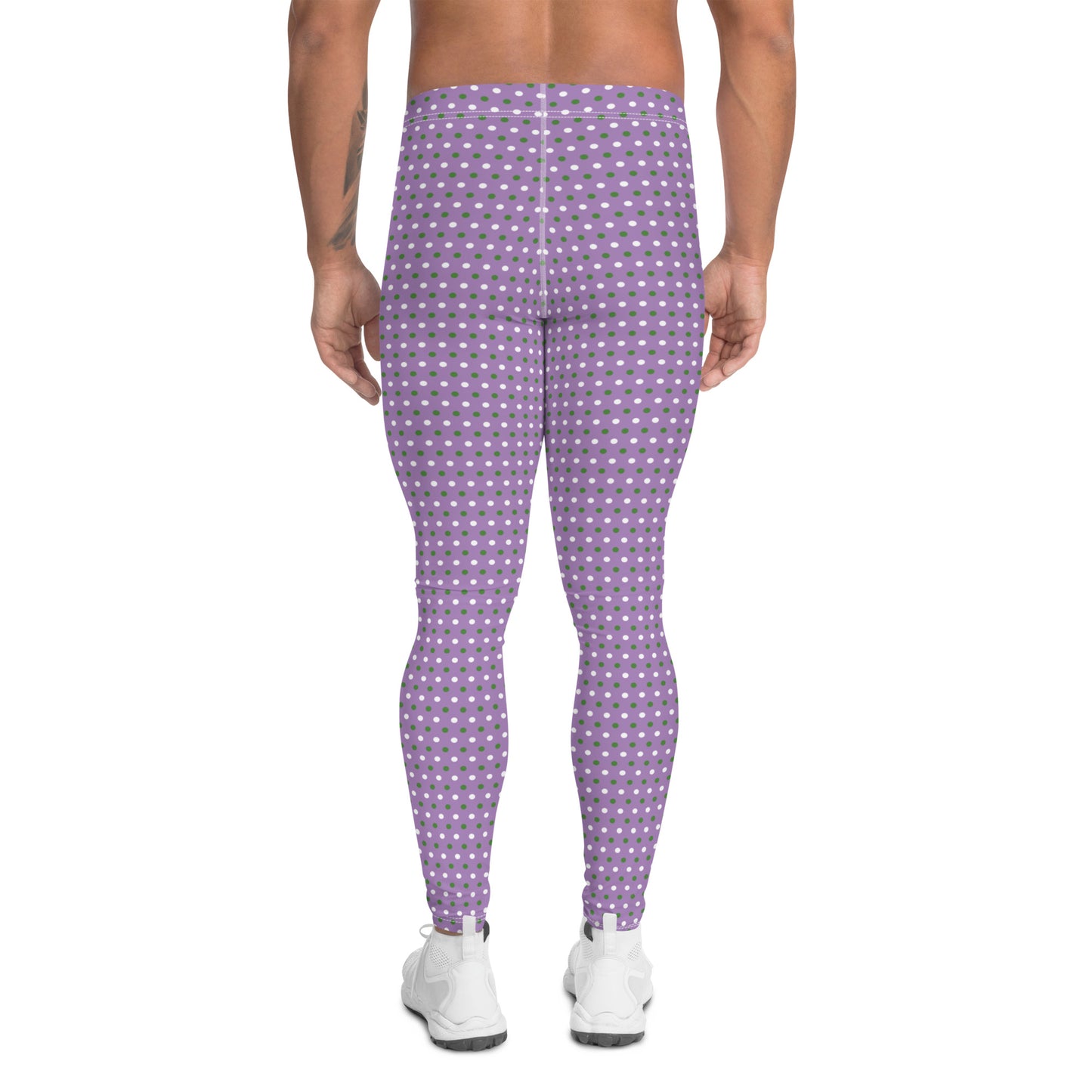 Gender Queer Pride Men’s Leggings - LGBTQIA Purple, White, Green  Athletic Pants - Parade Club Vacation Running Swimming