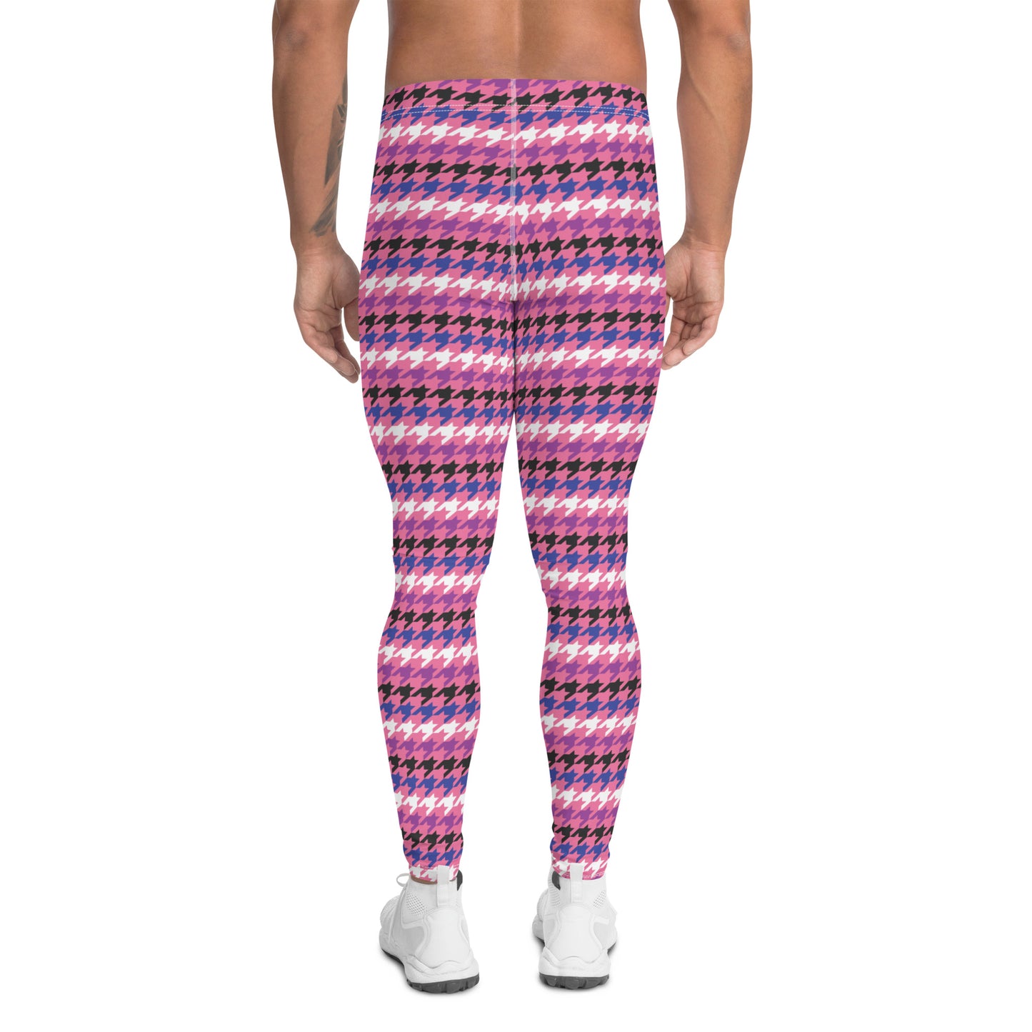 Genderfluid Pride Men’s Leggings - LGBTQIA Pink, White, Purple, Black, Blue Athletic Pants - Parade Club Vacation Running Swimming