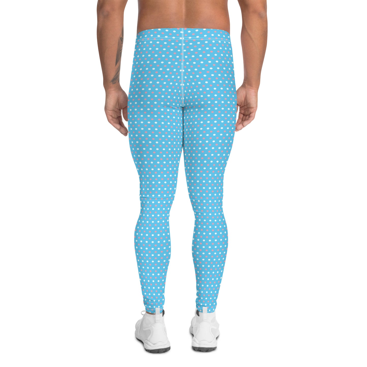 Transgender Pride Men’s Leggings - LGBTQIA Pink White Blue Athletic Pants - Parade Club Vacation Running Swimming