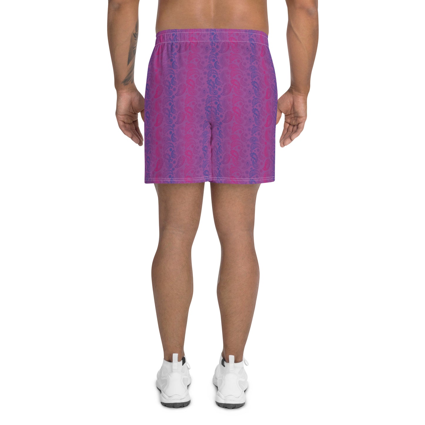 Bisexual Pride Men’s Recycled Athletic Shorts - LGBTQIA Pink, Purple, Blue  Athletic Short Pants - Parade Club Vacation Running Swimming