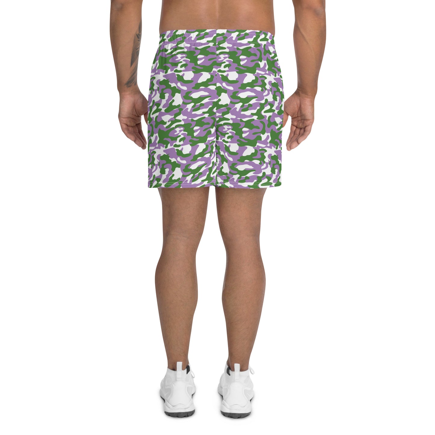 Gender Queer Pride Men’s Recycled Athletic Shorts - LGBTQIA  Purple, White, Green Athletic Short Pants - Parade Club Vacation Running Swimming