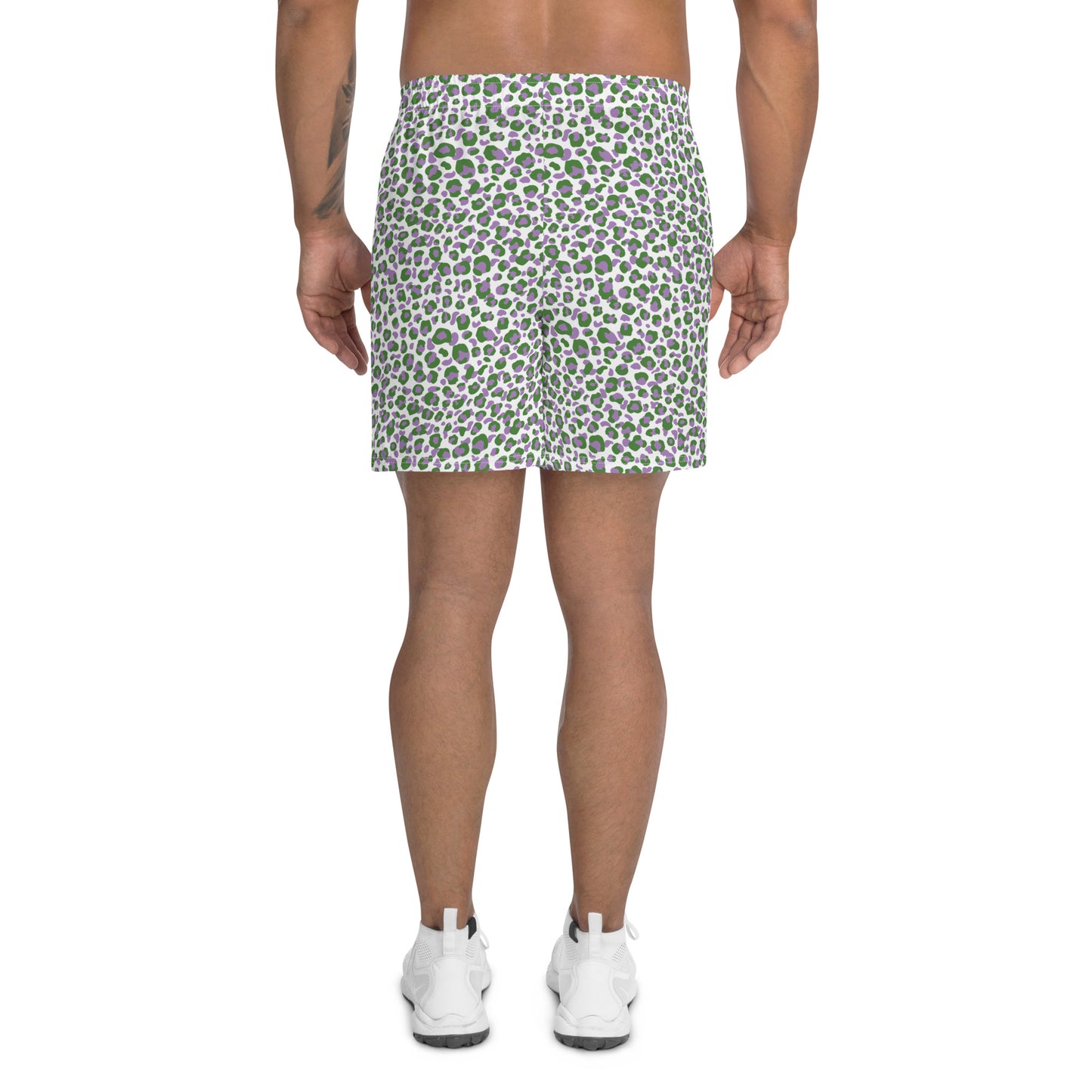 Gender Queer Pride Men’s Recycled Athletic Shorts - LGBTQIA  Purple, White, Green Athletic Short Pants - Parade Club Vacation Running Swimming