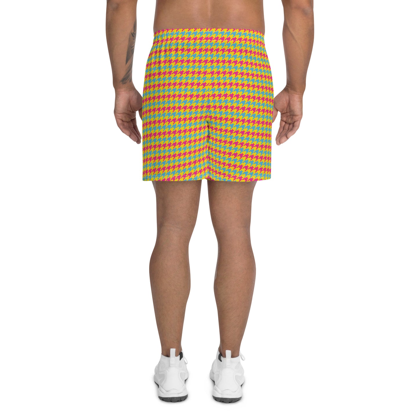 Pansexual Pride Men’s Recycled Athletic Shorts - LGBTQIA Pink, Blue, Yellow Athletic Short Pants - Parade Club Vacation Running Swimming