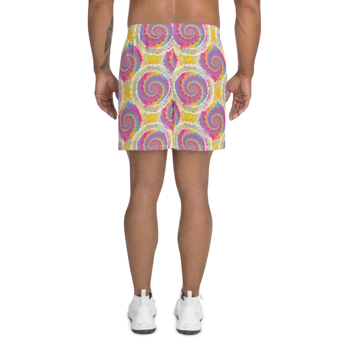 Pansexual Pride Men’s Recycled Athletic Shorts - LGBTQIA Pink, Blue, Yellow Athletic Short Pants - Parade Club Vacation Running Swimming