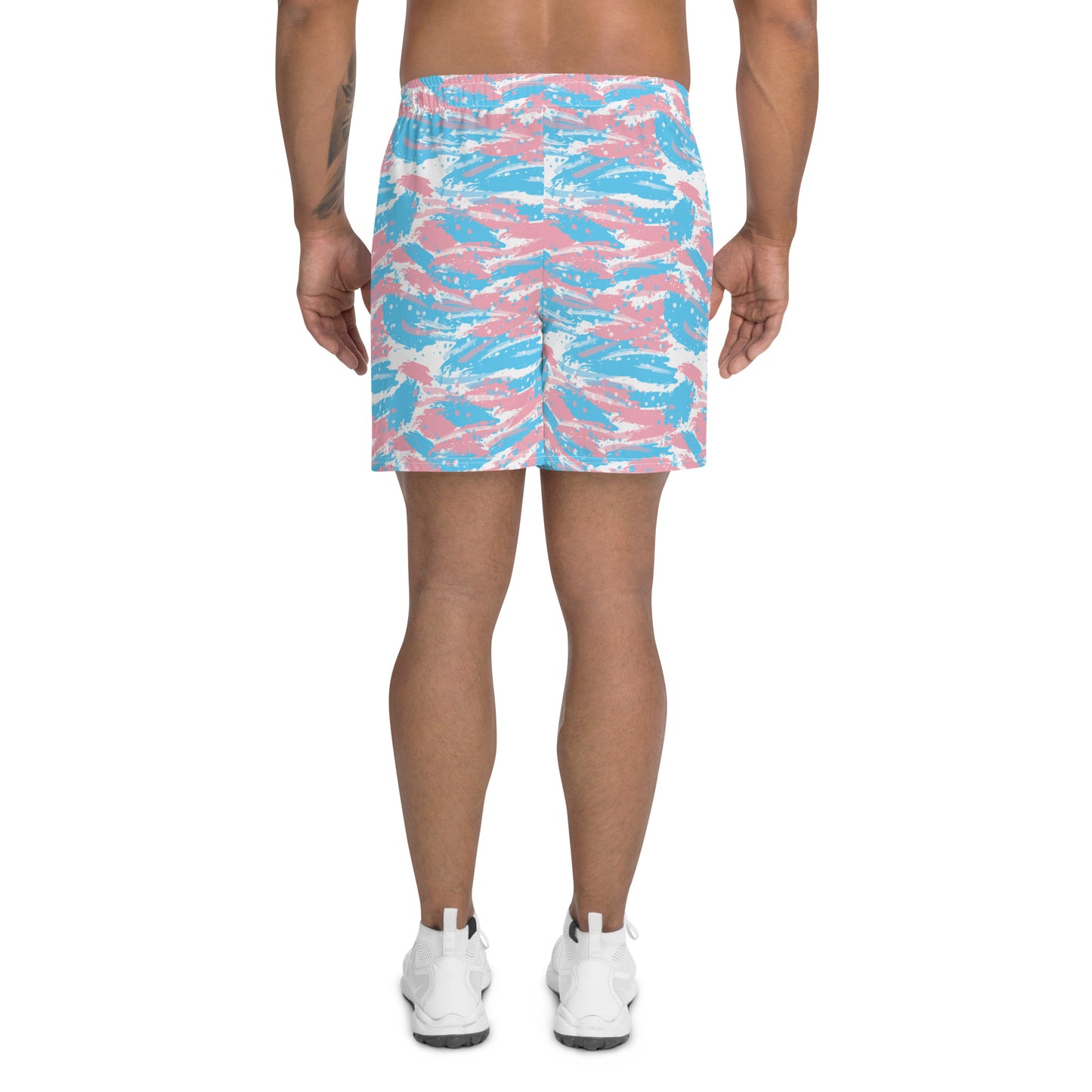 Transgender Pride Men’s Recycled Athletic Shorts - LGBTQIA Pink White Blue Athletic Short Pants - Parade Club Vacation Running Swimming