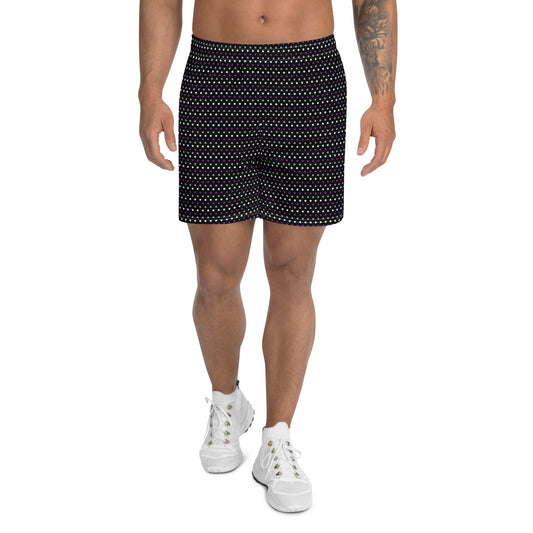 Asexual Pride Men’s Recycled Athletic Shorts - LGBTQIA Black, Gray, Purple, and White Athletic Short Pants - Parade Club Vacation Running Swimming