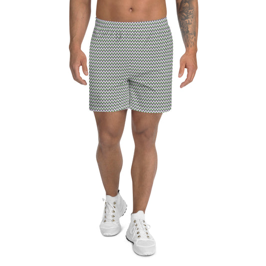 Gender Queer Pride Men’s Recycled Athletic Shorts - LGBTQIA  Purple, White, Green Athletic Short Pants - Parade Club Vacation Running Swimming