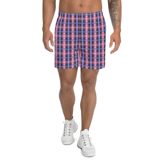 Genderfluid Pride Men’s Recycled Athletic Shorts - LGBTQIA Pink, White, Purple, Black, Blue Athletic Short Pants - Parade Club Vacation Running Swimming