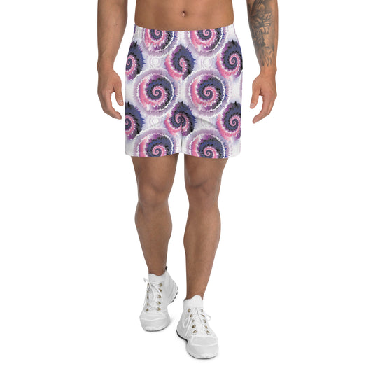 Genderfluid Pride Men’s Recycled Athletic Shorts - LGBTQIA Pink, White, Purple, Black, Blue Athletic Short Pants - Parade Club Vacation Running Swimming