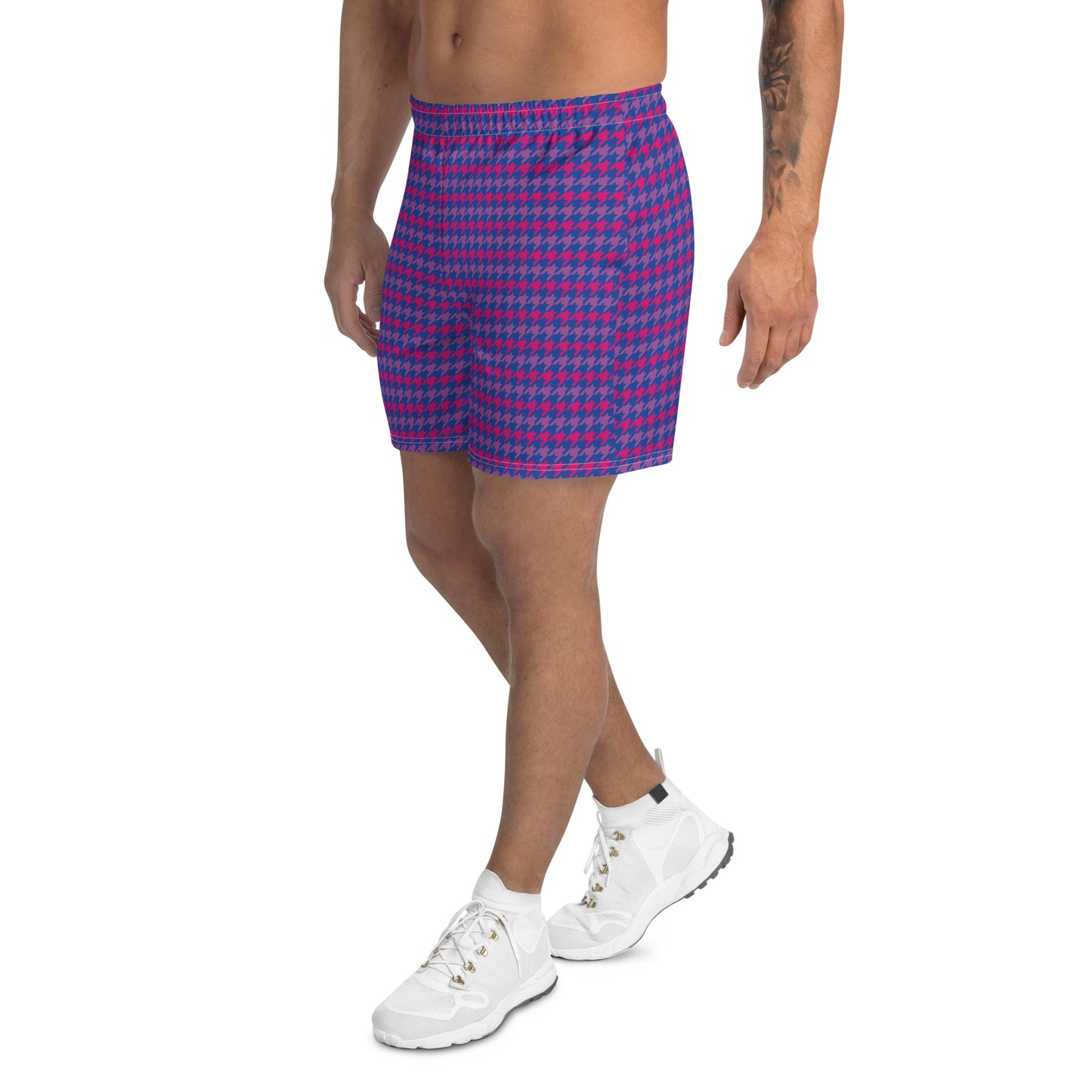 Bisexual Pride Men’s Recycled Athletic Shorts - LGBTQIA Pink, Purple, Blue  Athletic Short Pants - Parade Club Vacation Running Swimming