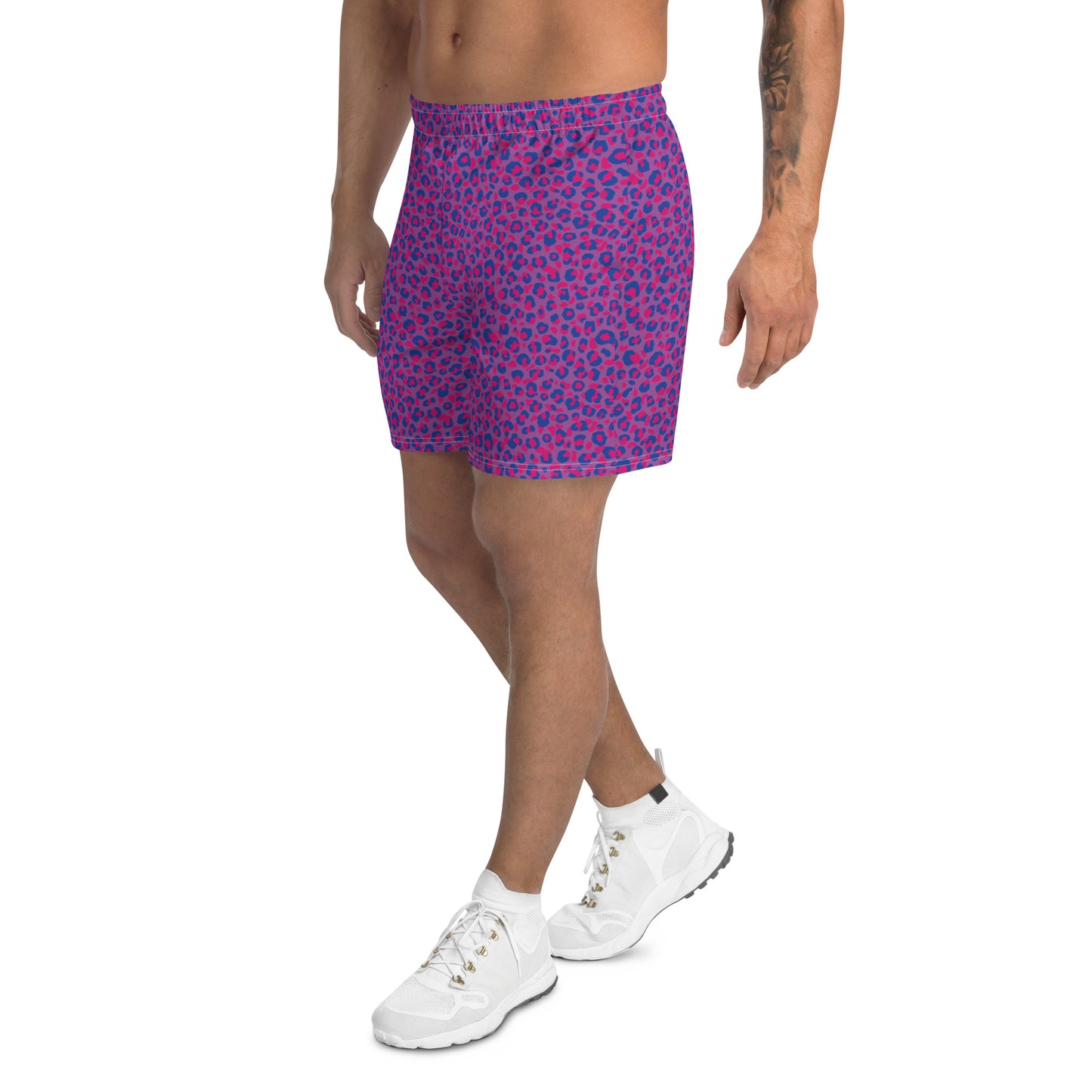 Bisexual Pride Men’s Recycled Athletic Shorts - LGBTQIA Pink, Purple, Blue  Athletic Short Pants - Parade Club Vacation Running Swimming