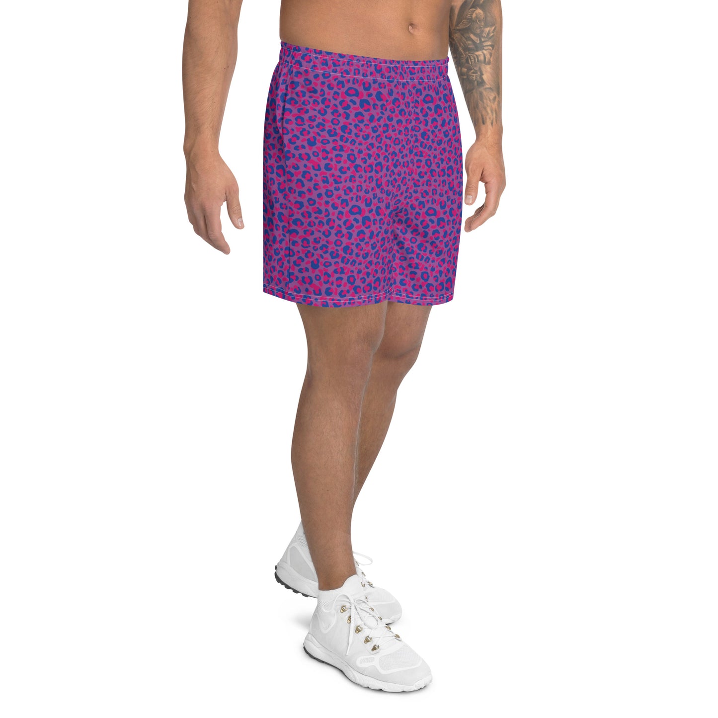 Bisexual Pride Men’s Recycled Athletic Shorts - LGBTQIA Pink, Purple, Blue  Athletic Short Pants - Parade Club Vacation Running Swimming