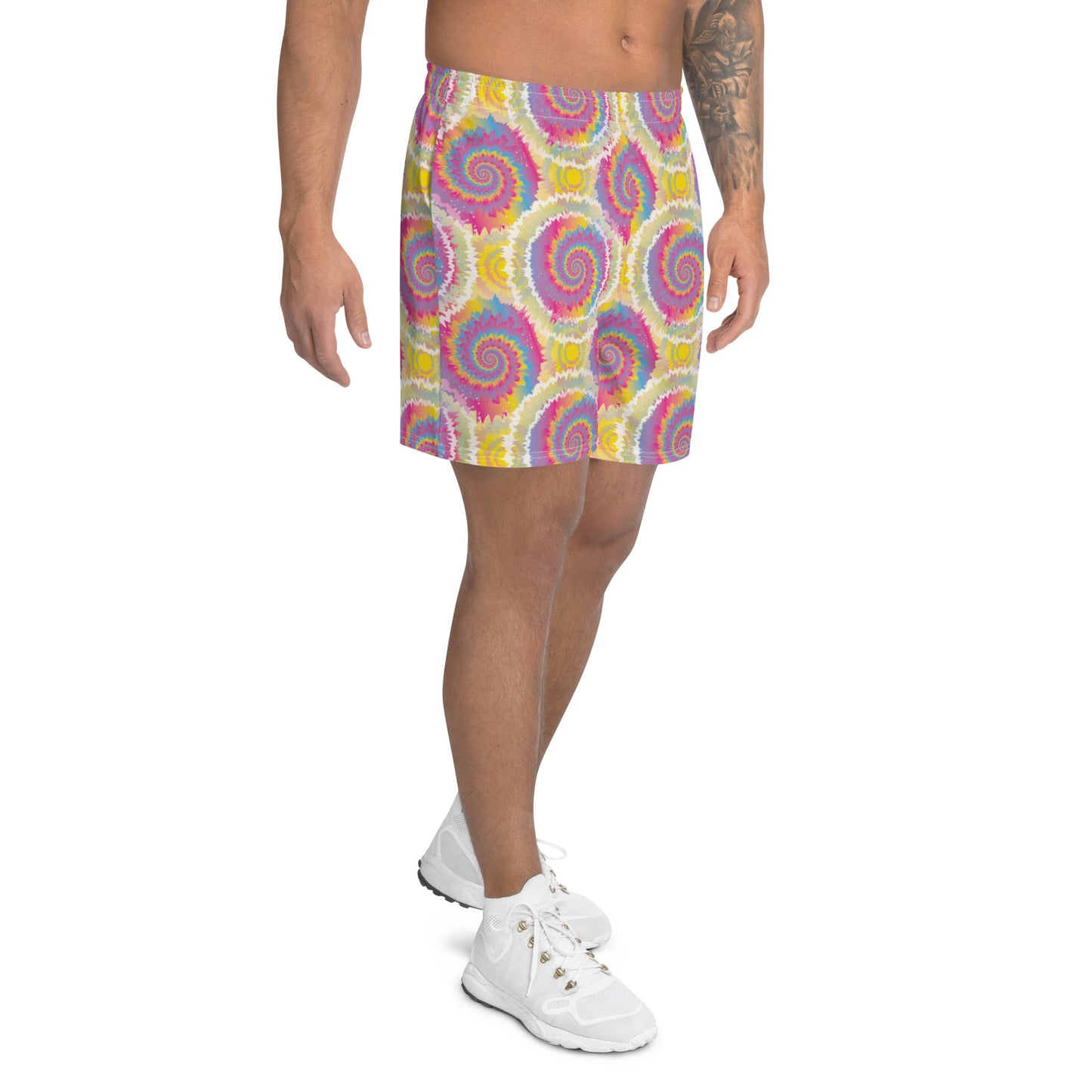 Pansexual Pride Men’s Recycled Athletic Shorts - LGBTQIA Pink, Blue, Yellow Athletic Short Pants - Parade Club Vacation Running Swimming