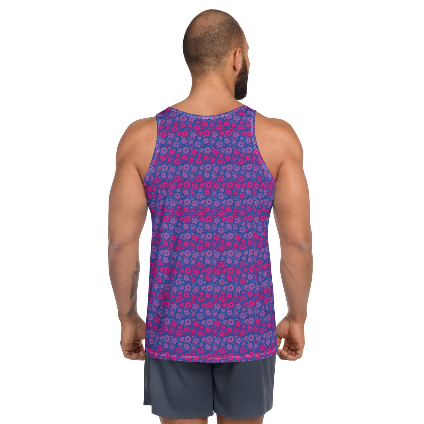 Bisexual Pride Men's Tank Top Unisex Tank Top - LGBTQIA Pink, Purple, Blue Flag Shirt - Parade Club Running