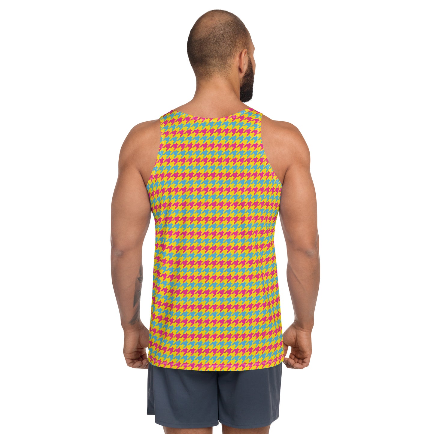 Pansexual Pride Men's Tank Top Unisex Tank Top - LGBTQIA Pink, Blue, Yellow Flag Shirt - Parade Club Running