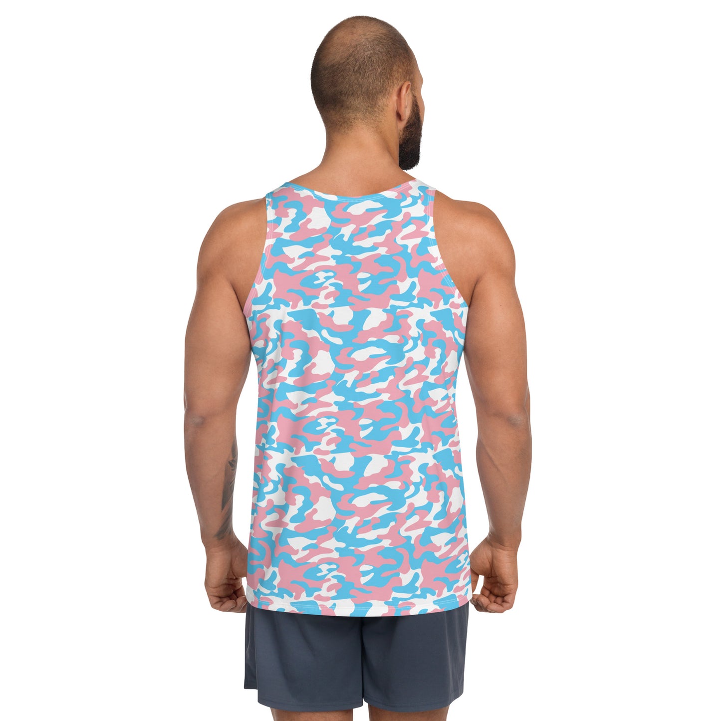 Transgender Pride Men's Tank Top Unisex Tank Top - LGBTQIA Pink White Blue Flag Shirt - Parade Club Running