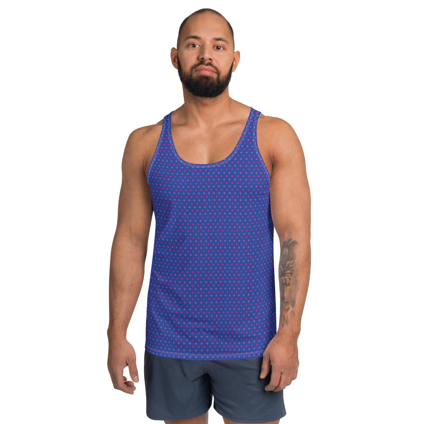 Bisexual Pride Men's Tank Top Unisex Tank Top - LGBTQIA Pink, Purple, Blue Flag Shirt - Parade Club Running